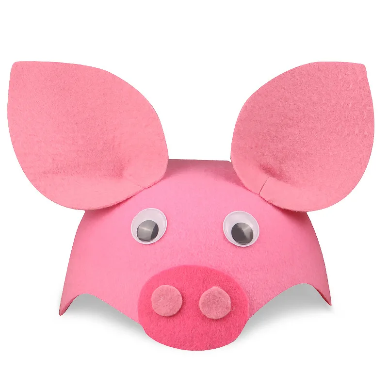 Kids Forest Animal Party Funny Hat Children's Day Gift Kindergarten Zoo Carnival Cosplay Prop Felt Hats Headdress Helmet Cap