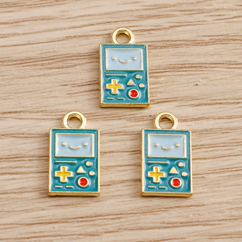Tusember 10 Stück süße Emaille Gamepad Charms Spielkonsole Anhänger Diy Erkenntnisse Kawaii Schlüsselanhänger Armbänder Ohrringe für Kinder – Detail 5