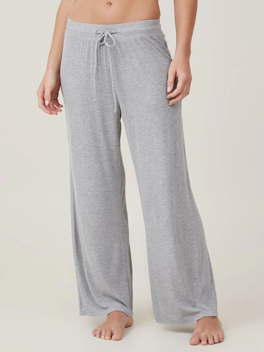 Pantalones de pijama informales cómodos para mujer, pantalones de Yoga de pierna ancha de cintura alta, pantalones de entrenamiento holgados con cordón