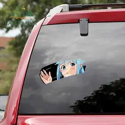 EARLFAMILY 25cm for Aqua Wipe Glass Car Stickers Windows Windshield Car Accessories Decal Anime Waterproof Caravan RV JDM Decals