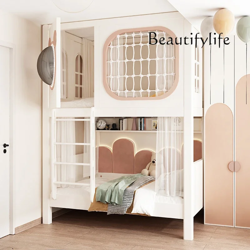 قضبان حماية مخصصة للفتيات الصغيرات سرير أطفال على الطراز الحديث Camas Infantiles Home Luxuce Nordic Loft سرير أطفال Decker #3