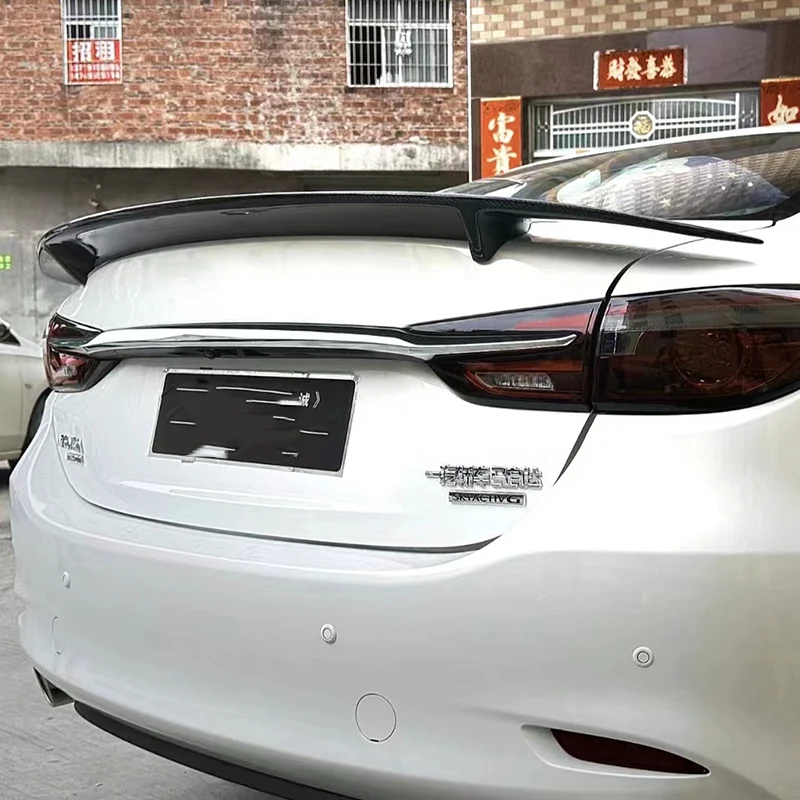 For Mazda 6 Atenza RT style rear trunk lid spoiler wing carbon fiber body sports modification kit 2014 15 16 17 18 19 20