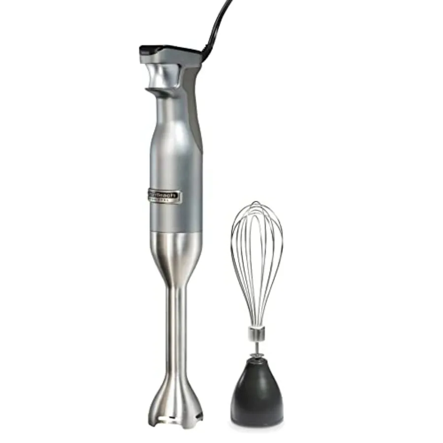 

Electric Hand Immersion Blender with Variable Speed LED Screen 300W Peak Power Stainless Steel Whisk Blade Silver