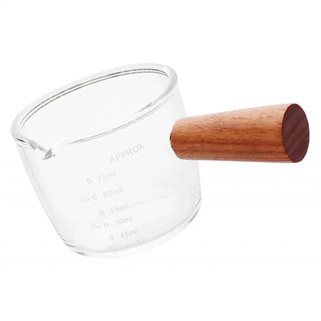Measuring Cup Single Spout with Scale Kitchen Mixing Mug Measuring Triple Pitcher for Cooking Bar Restaurant 2.54oz