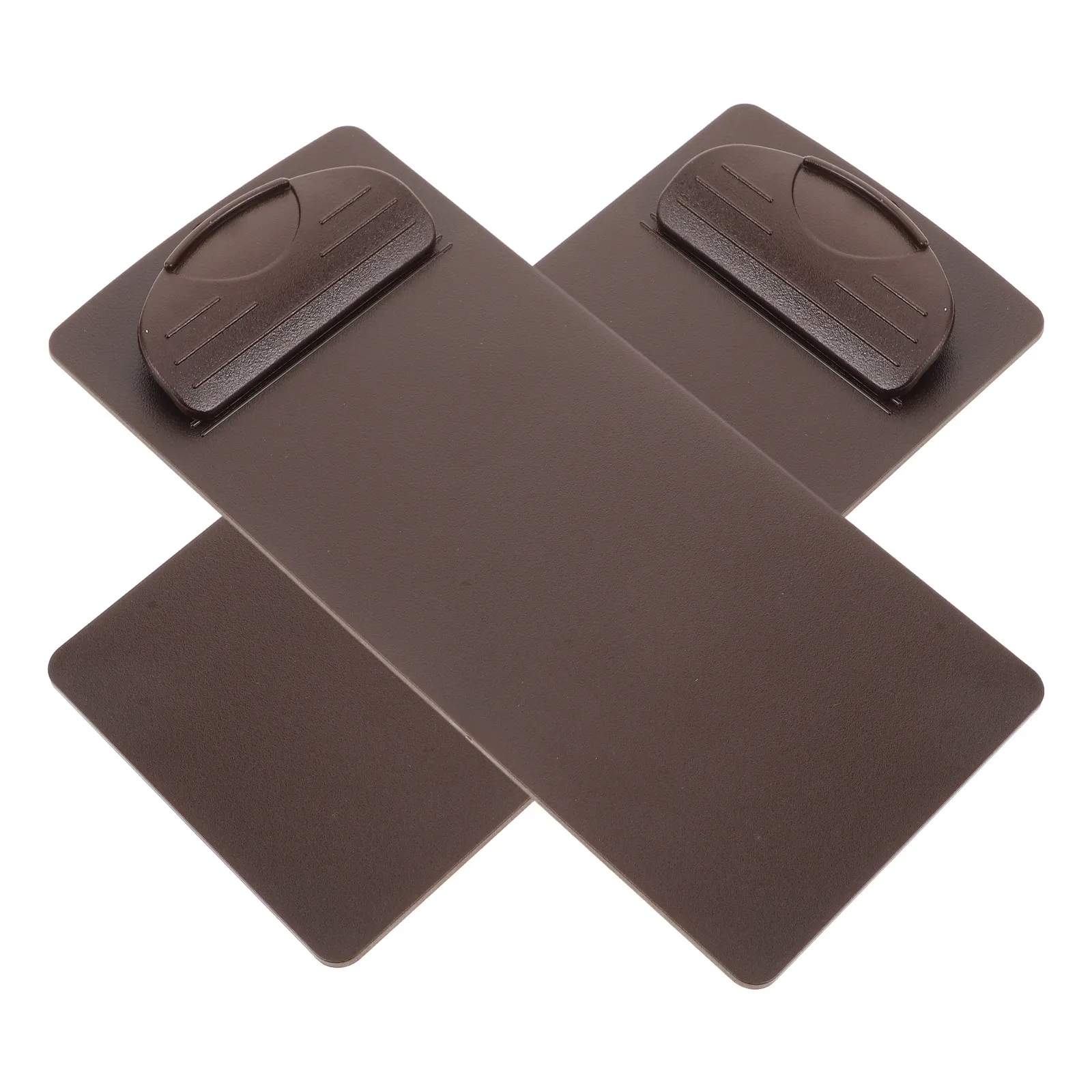 

2Pcs Versatile Plastic Check Presenter Menu Holder Classic Color Compact Size for Restaurant Hotel Service Organizing