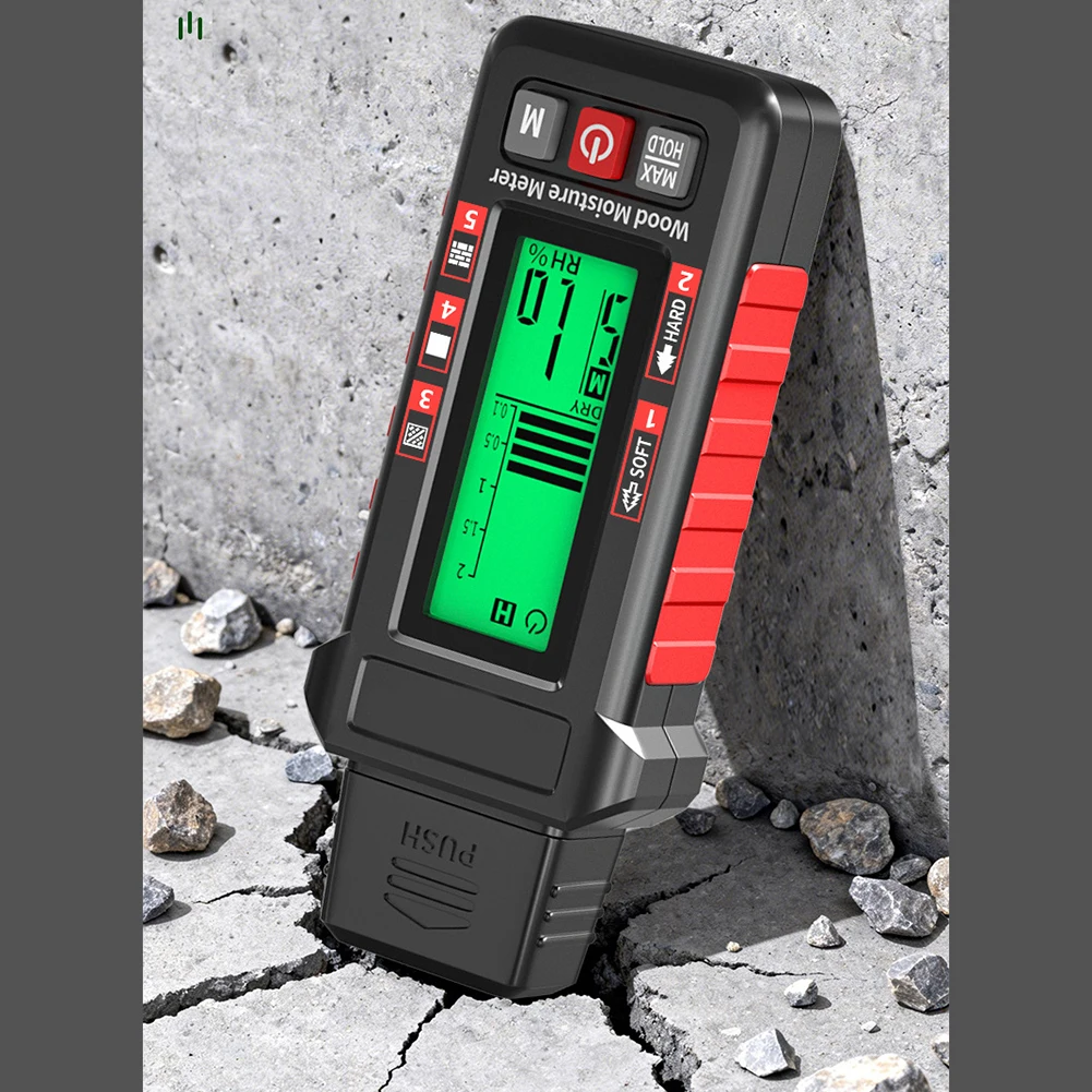 

Cement Moisture Meter Wood Moisture Meter Building Inspection Black Backlit Lcd Moisture Sensor Moisture Meter