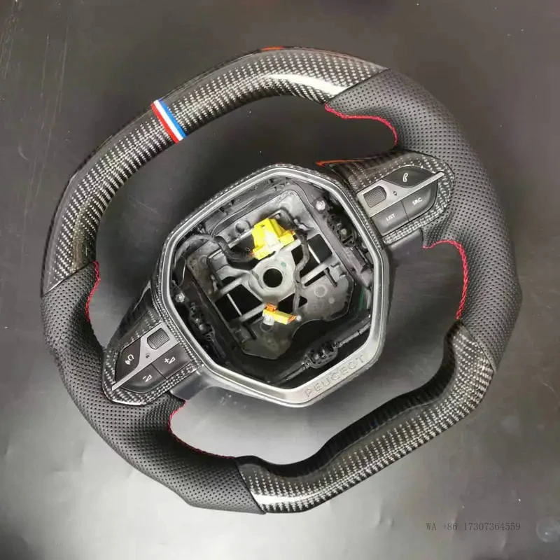 

For Peugeot 508L 2008 3008 4008 5008 GT 100% Real Carbon Fiber Car Steering Wheel