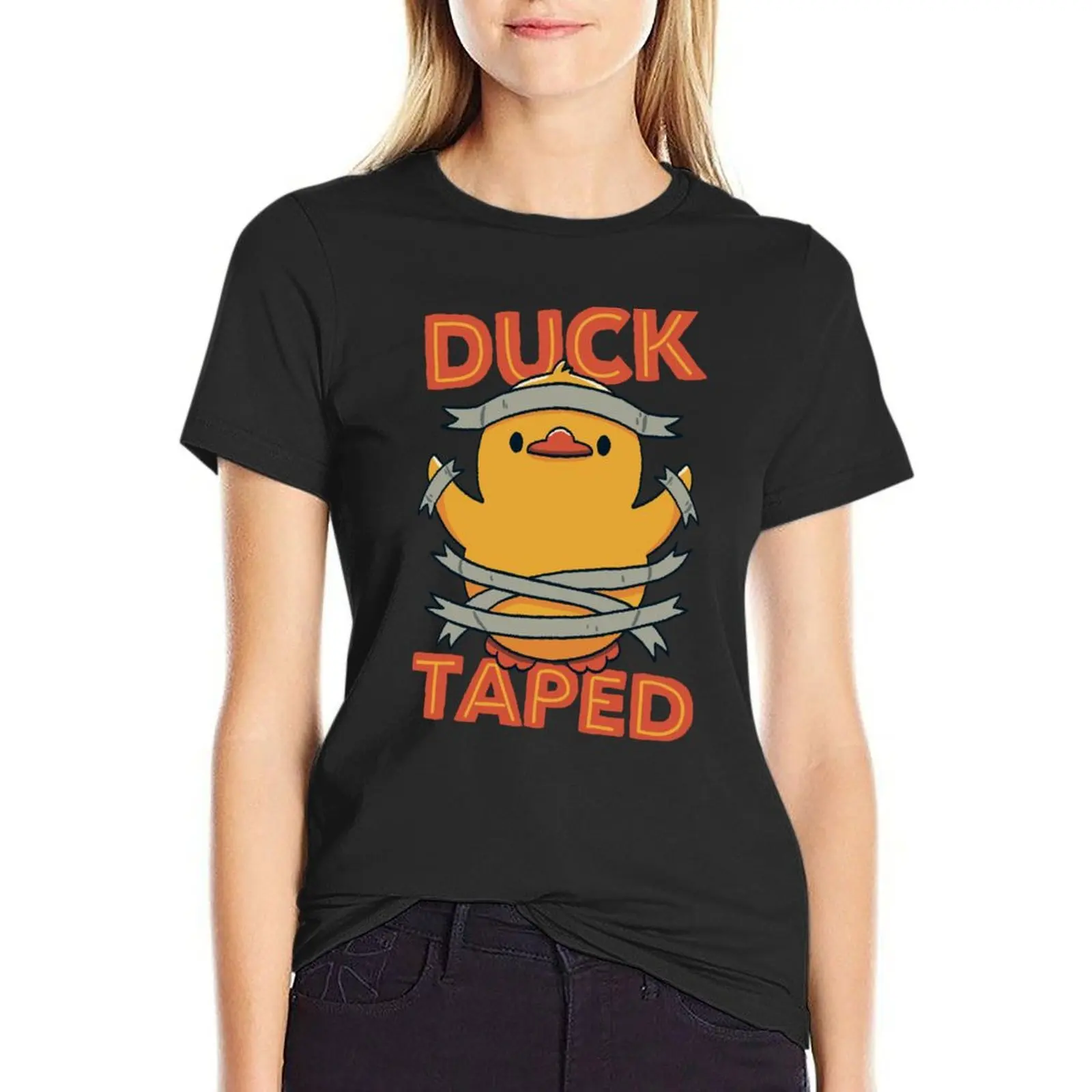 

Duck Taped by Tobe Fonseca T-Shirt oversized Short sleeve tee animal print Women's tee shirt