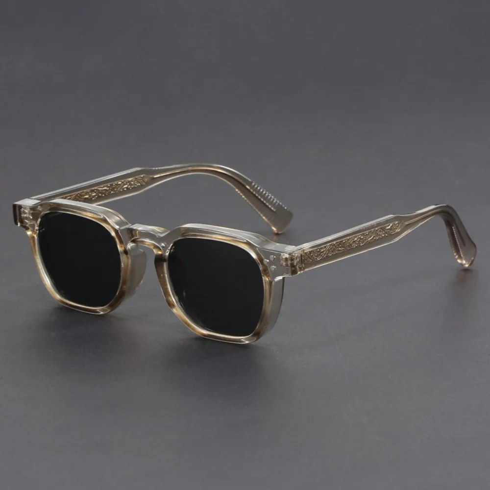 Boho Retro spolaryzowane okulary przeciwsłoneczne dla mężczyzn oprawki wielokątne damskie okulary przeciwsłoneczne Outdoor wysokiej jakości okulary podróżne