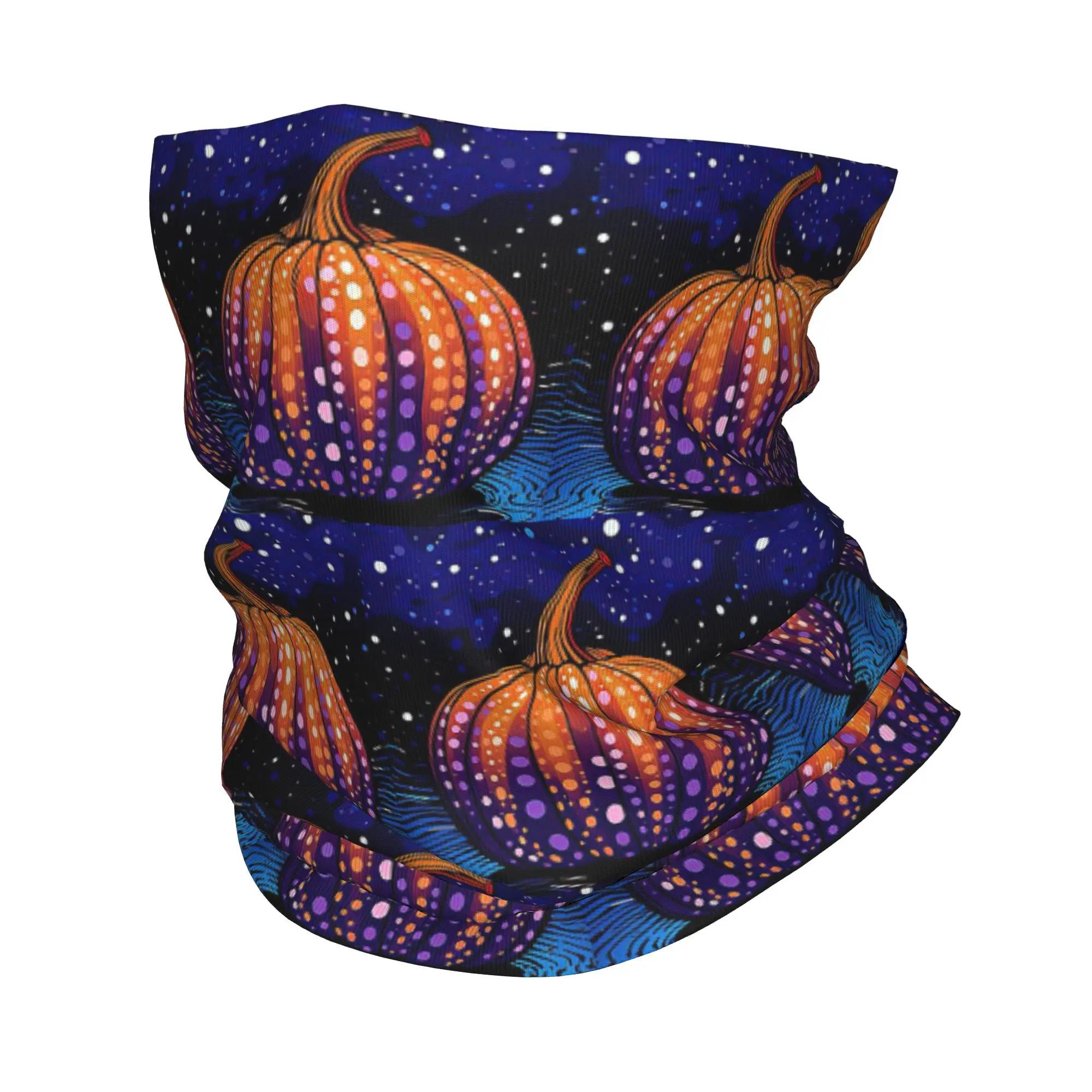 Yayoi Kusama Polka Pumpkin Bandana Neck Gaiter Printed Wrap Scarf Multi-use Headwear Outdoor Sports Unisex Adult Winter