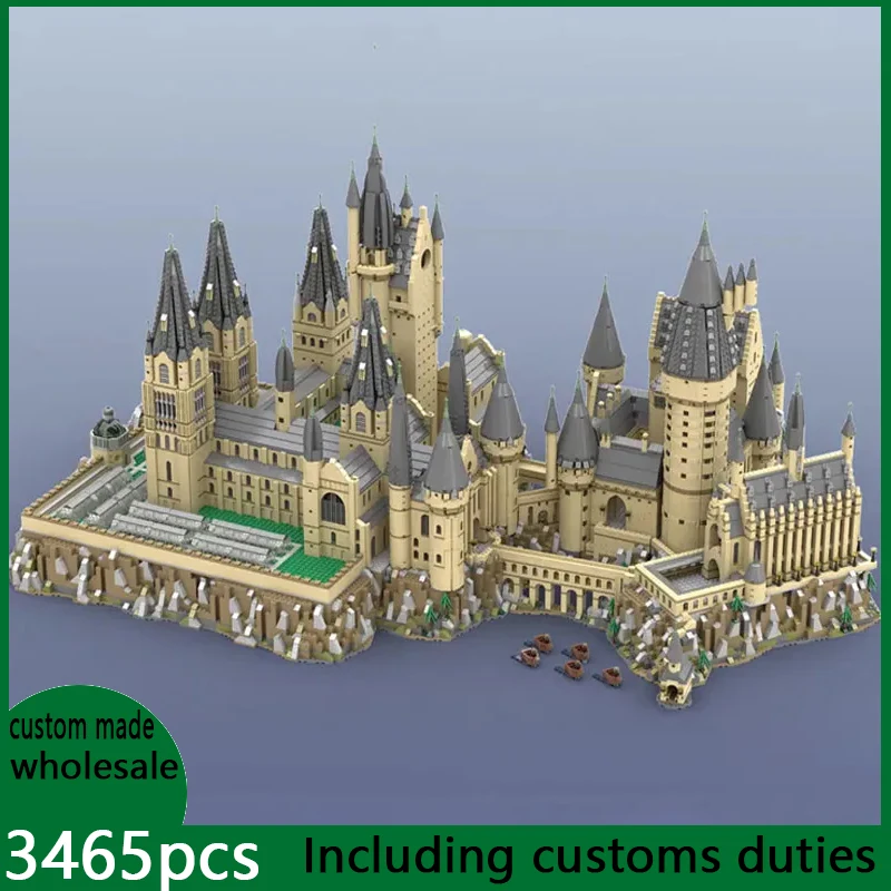 MOC-30884 Model Magic Movie Castle centra compatible 71043 Central courtyard Fountain square Assembly Building Blocks brick Toys