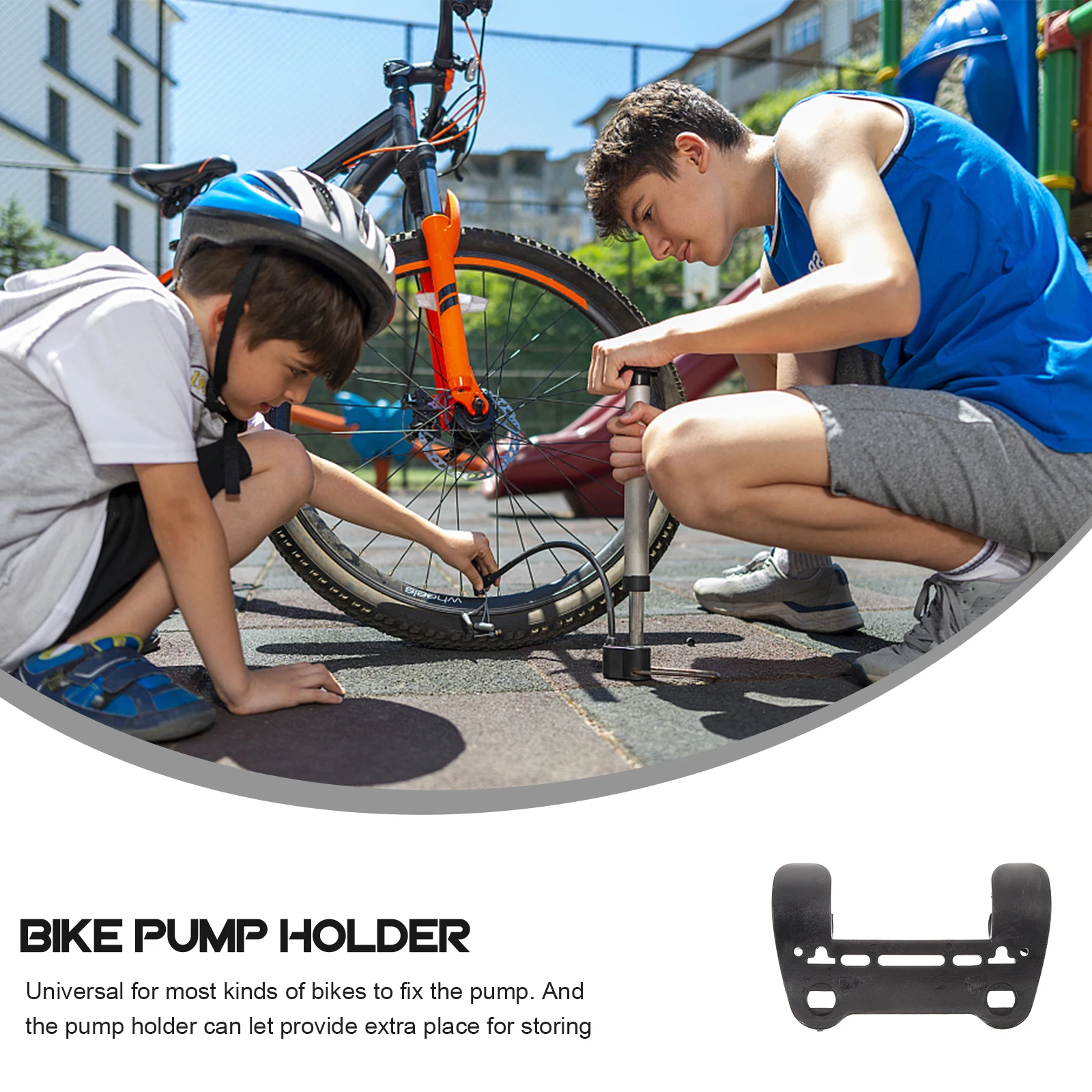 

2Pcs Universal Bicycle Pump Clamp Bike Pump Holder Lightweight Durable Pump Bracket Cycling Accessory