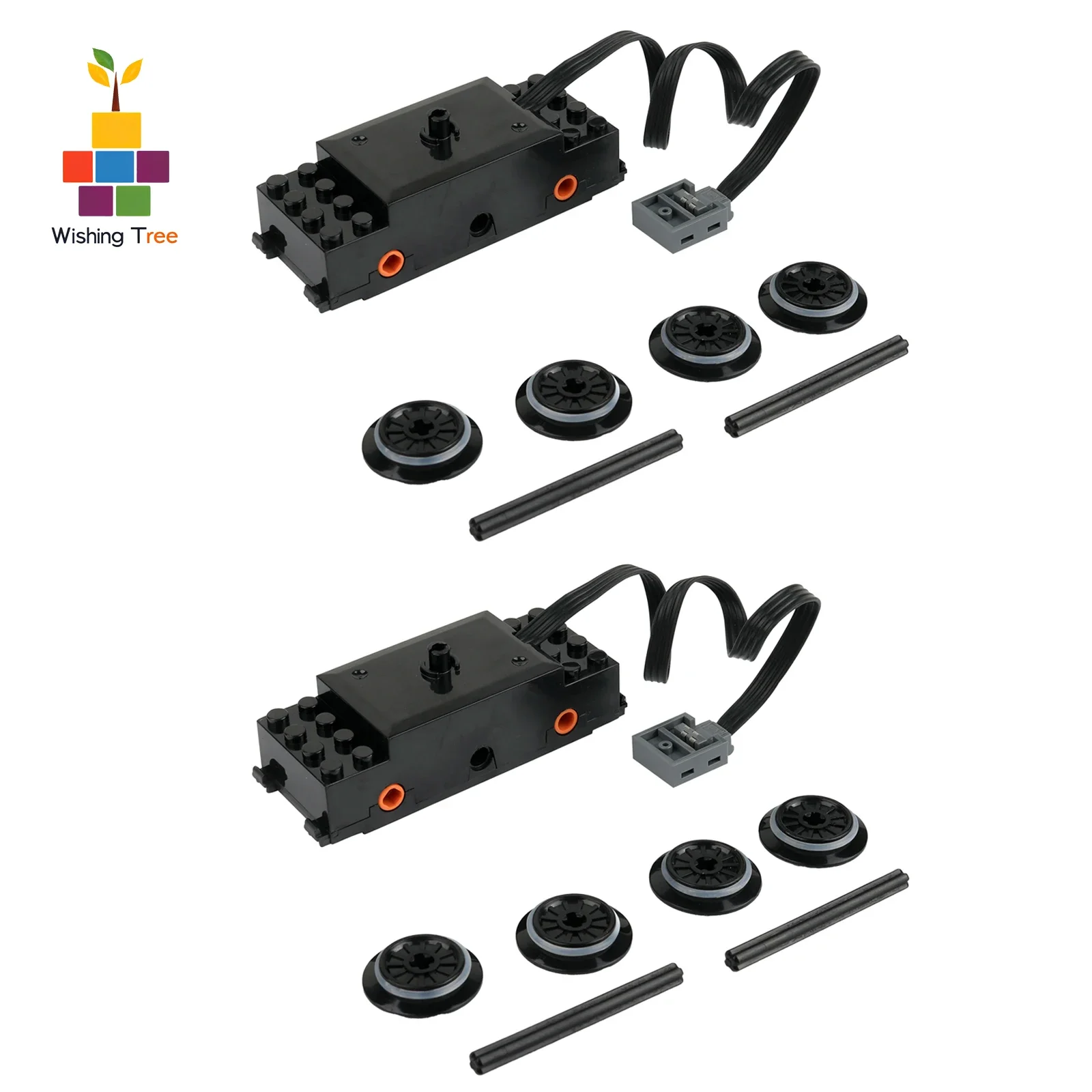 Motor de tren de alta velocidad, funciones de potencia, Motor de bloques de construcción técnicos para vías ferroviarias, modelo de coche 10254 53401 53400