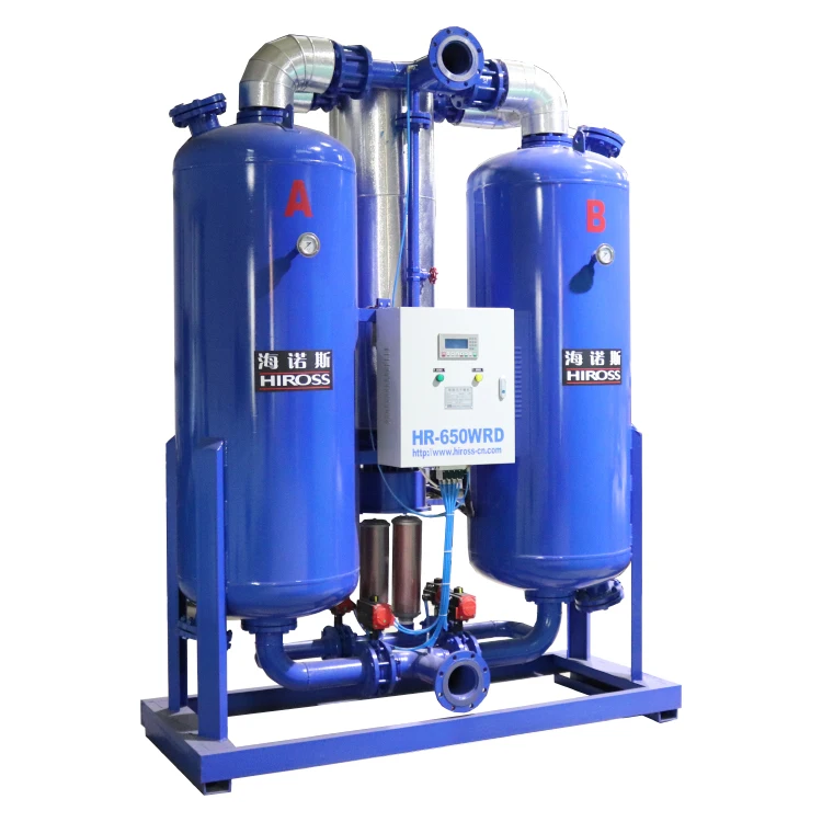 Heat Less Desiccant Absorption Compressed Air Dryer with PLC Controller for Compressed Air
