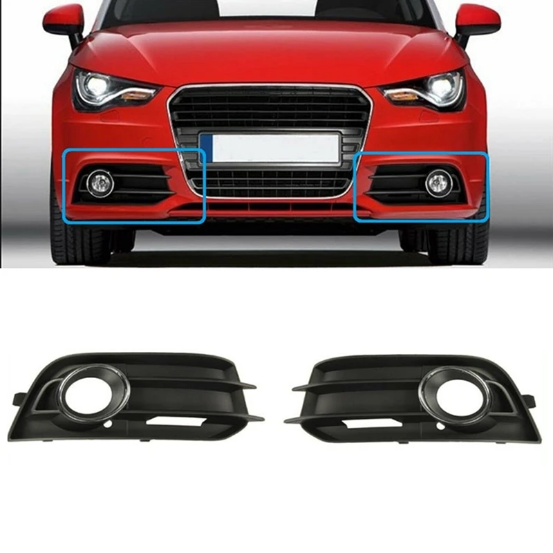 

Front Bumper Fog Light Lamp Grill Grille For - A1 2011-2014 8X0807681A 8X0807682A