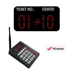 KOQI Queue System Wireless Calling System 2 Counter Keypad 1 Display Screen for Queuing