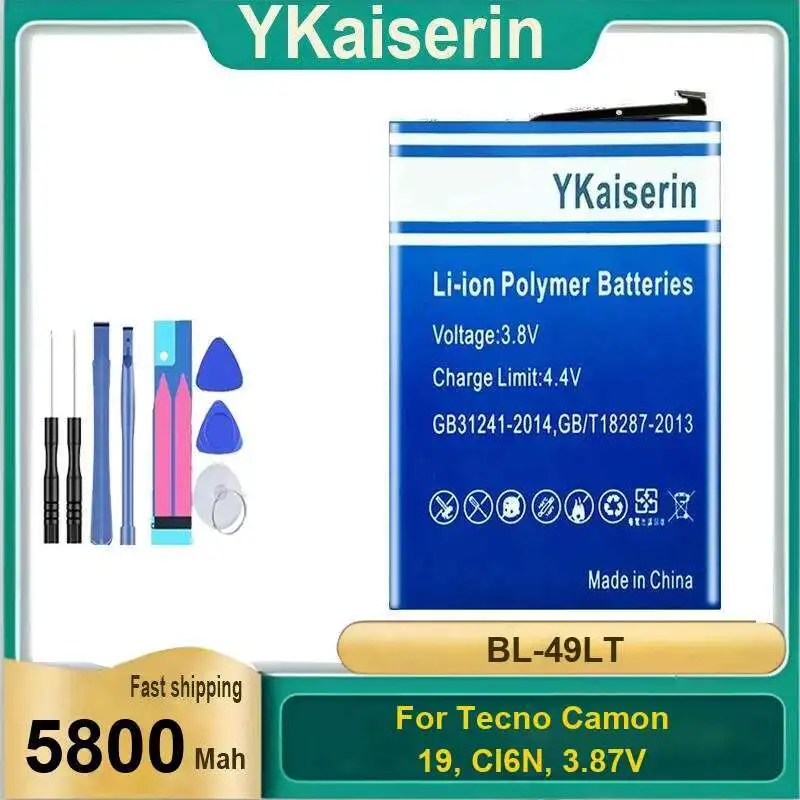 

BL-49LT 5800Mah Strong Compatibility For Tecno Camon 19, CI6N, 3.87V Mobile Phone Battery