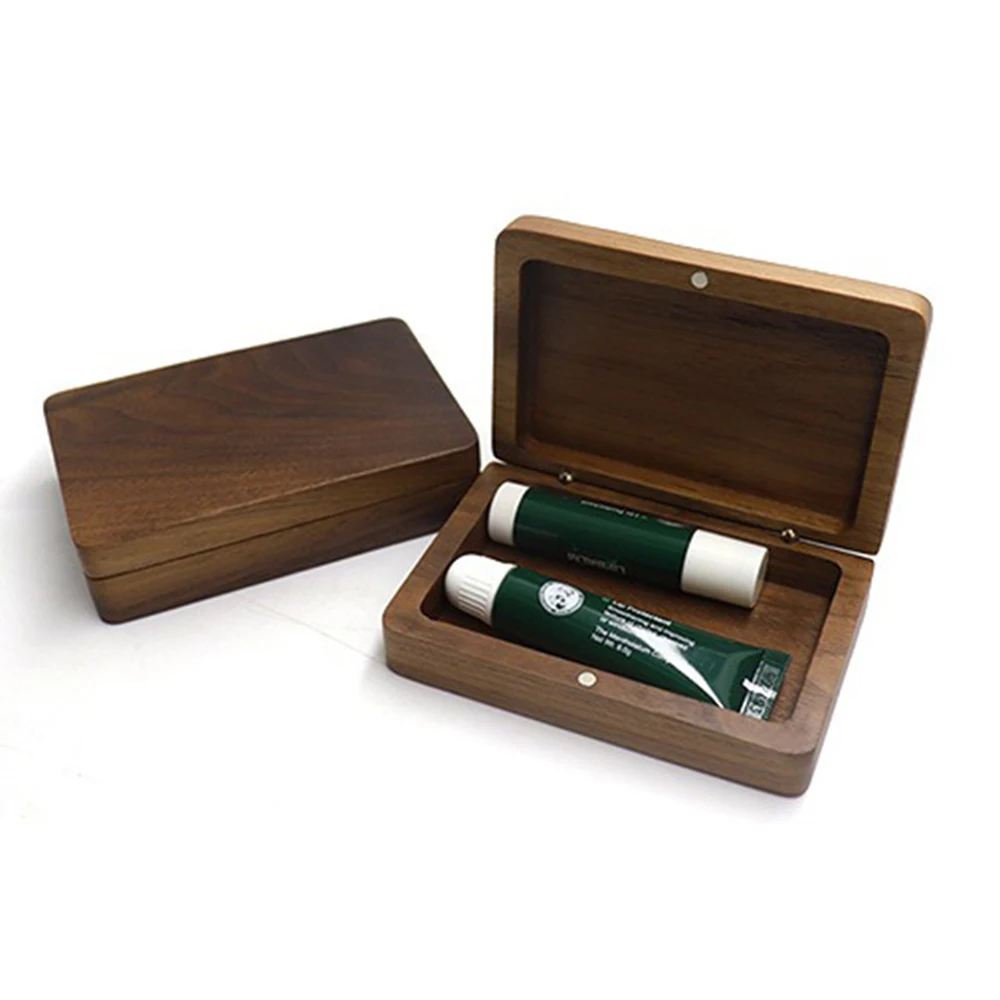 

Compact Portable Sundry Items Storage Box Office Business Card Flip Cover Solid Wood Box Lady Jewelry Packaging Retro Gift Box