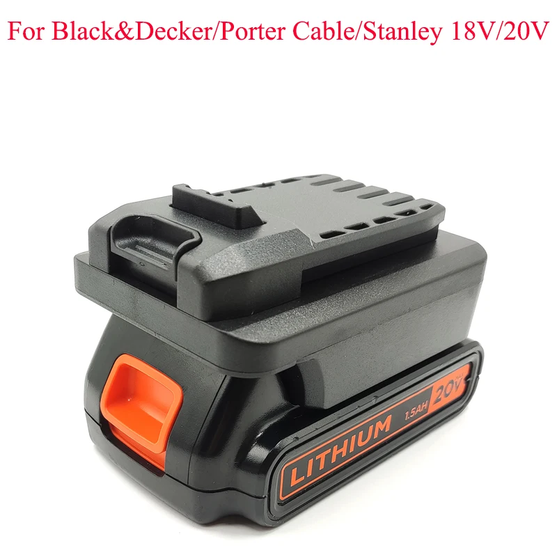 

For Black&Decker/Porter Cable/Stanley 18V/20V Lithium Batteries for CRAFTSMAN 20V for Stanley 18V V20 Power Tool Battery Adapter