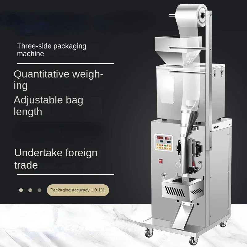 DZD-220 Automatic Vertical Powder Particle Packaging Machine Three-Side Sealed Tea Bagging Equipment with Screw Sub-Installed