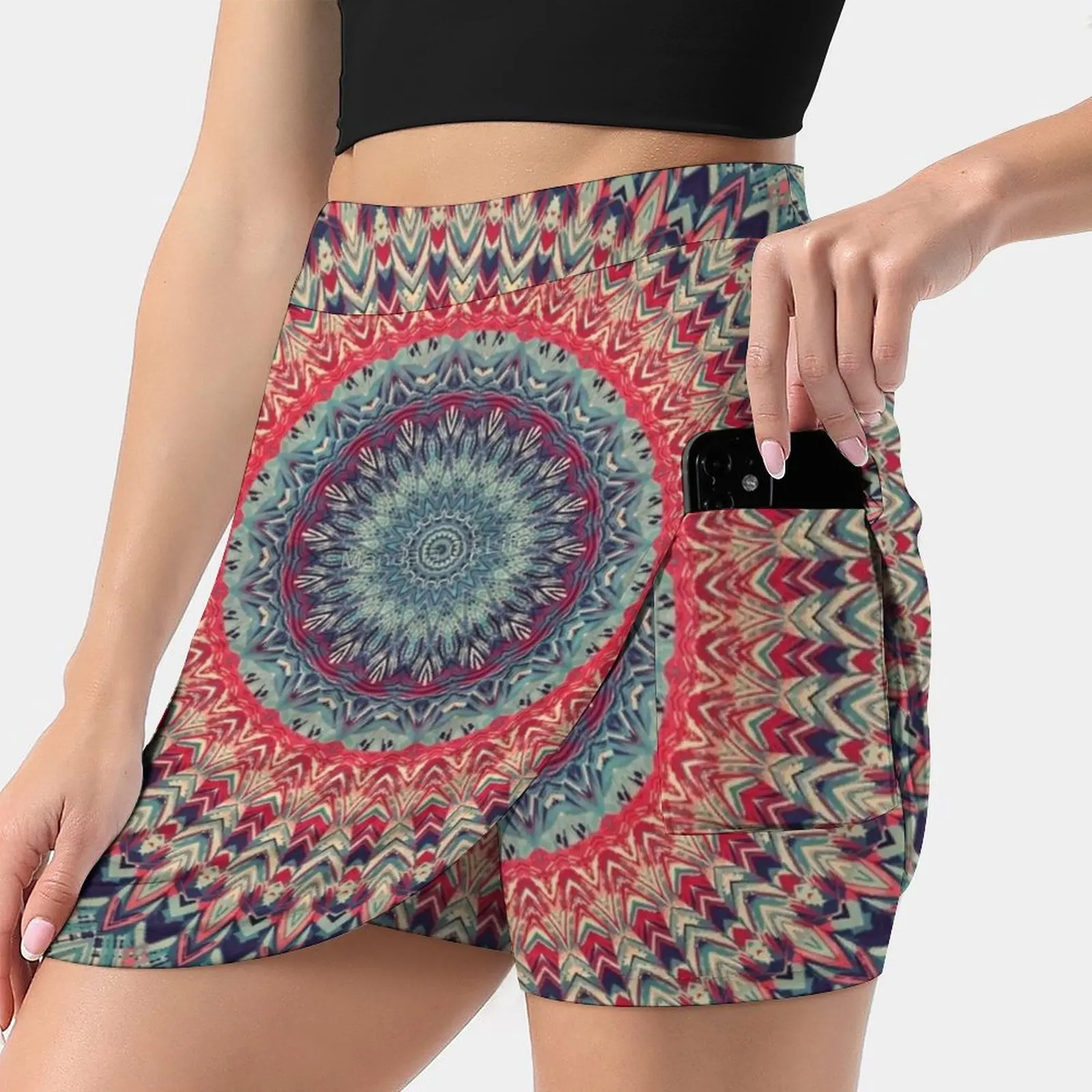 Mandala 01 Skirts Woman Fashion 2022 Pant Skirt Mini Skirts Office Short Skirt Gypsy Hippie Hippy Mandala Flower Of Life Sacred