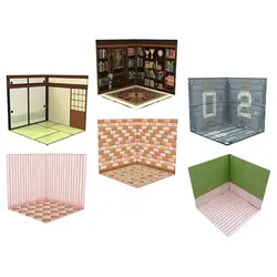 1:6 Showcase Backdrop Diorama Layout Organizer Storage Display Model Scene for Action Figures Dolls, Mini Diecast Car