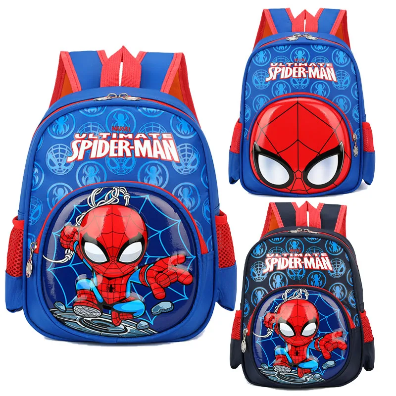 Spiderman Backpack Spider-man Schoolbag Children Spider Man Double Shoulder Bag Student Storage Pouch Boy Gift Anime Figures Kid