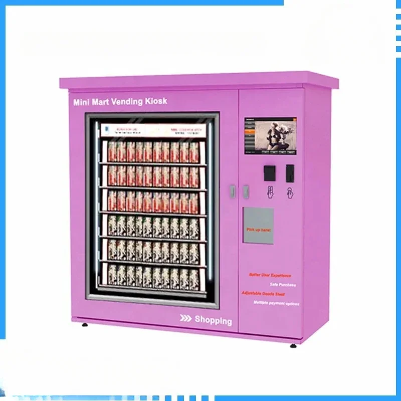 Multi goods mixed sale mini mart diaper umbrella gashapon vending machine kiosk cash acceptor