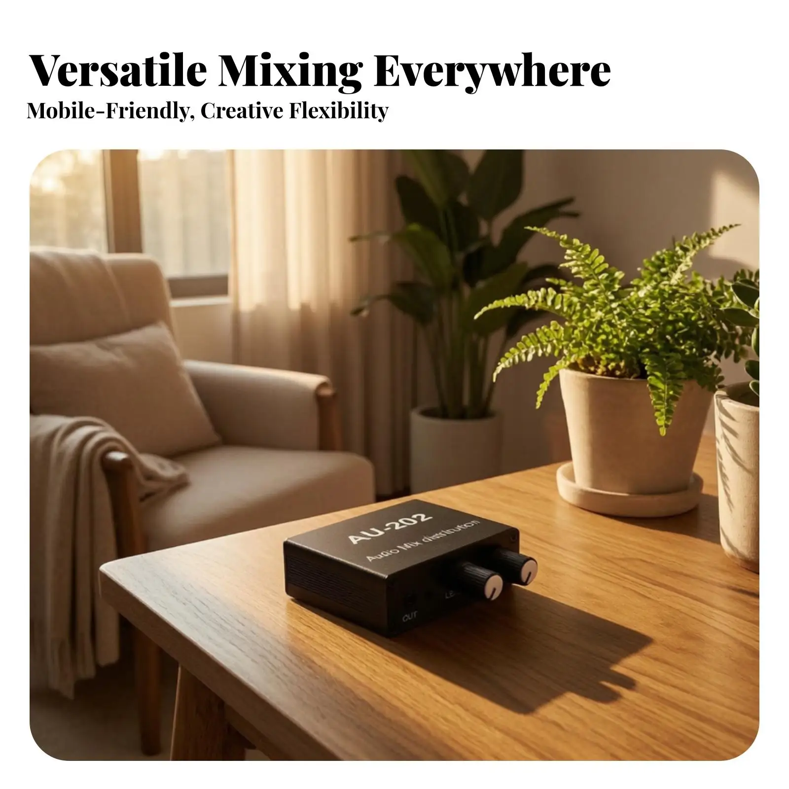 Lightweight Sound Mixer for Audio Amplifier Module and Amplifier Audio Rack