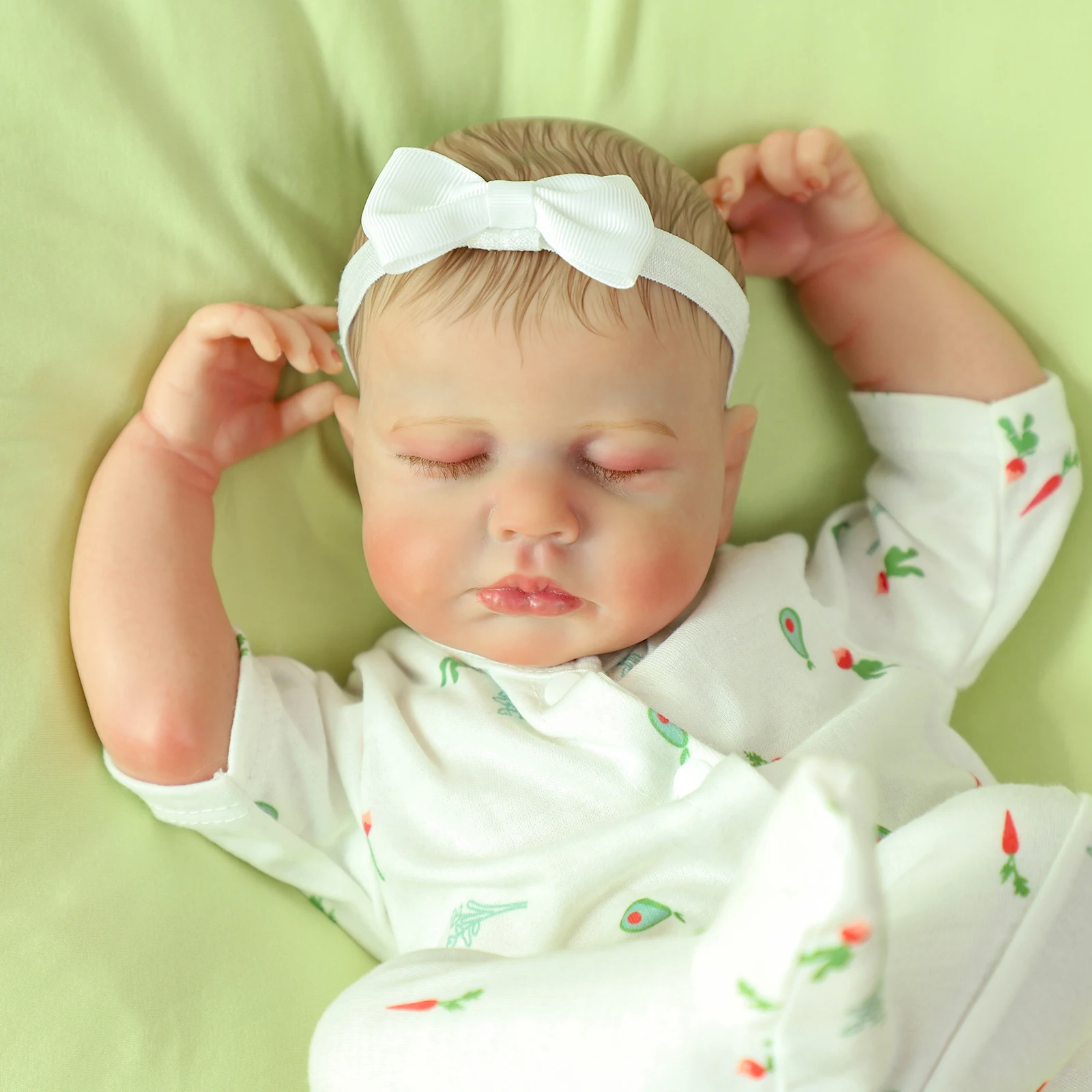 

Реалистичные куклы-реборн-20 дюймов, реалистичные спящие куклы для новорожденных, мягкое тканевое тело с игрушкой для кормления детей 3+ лет