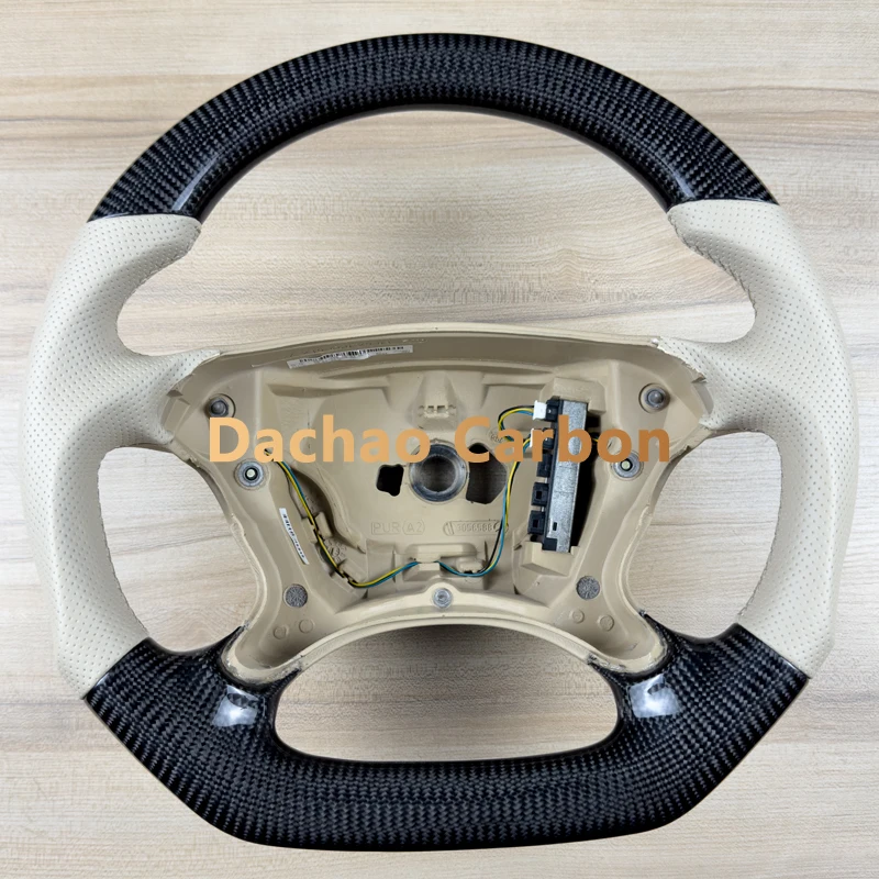 

Real Carbon Fiber Steering Wheel For Mercedes-Benz W211 W209 W219 W230 W463 CLK CLS SL E-class High Quality Leather Custom Style