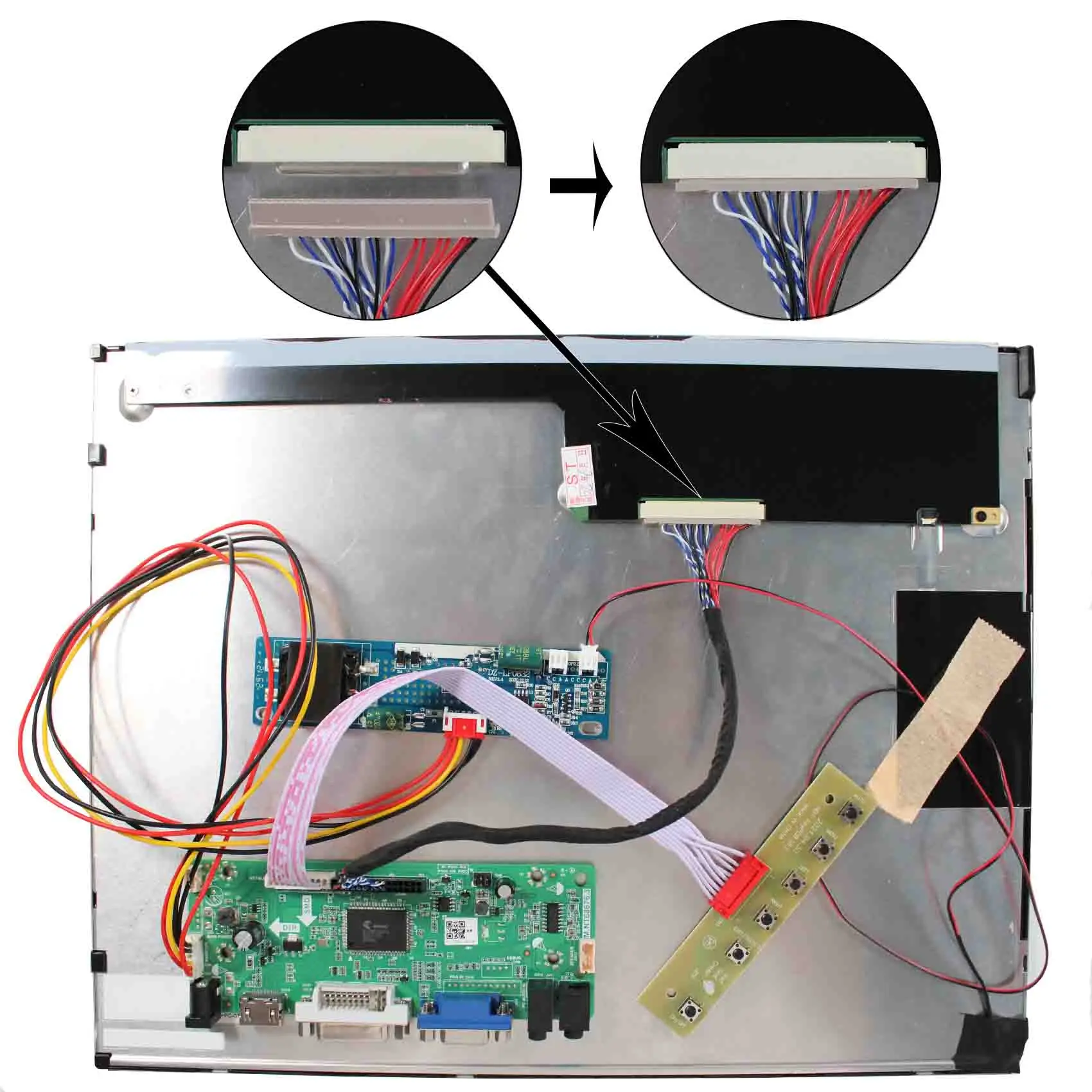 Плата контроллера HDMI DVI VGA LCD, 15 дюймов, 1000 нит, для улицы, 1024x768, ЖК-экран