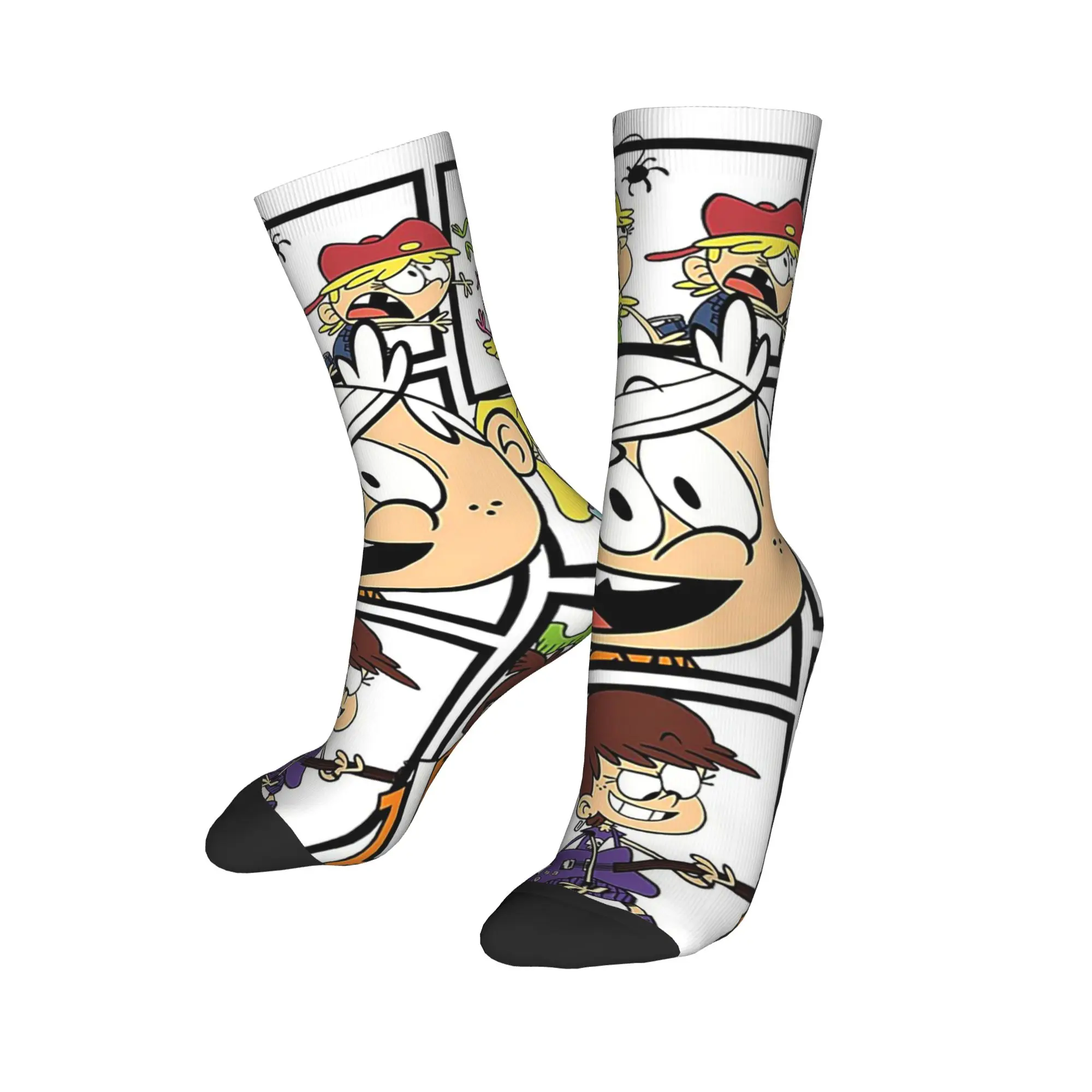 

Всесезонные носки с мультяшными персонажами Loud Houses, аниме-носки в стиле Харадзюку, хип-хоп длинные носки, аксессуары для мужчин и женщин, подарок