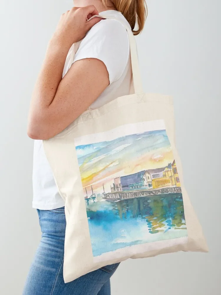 Monterey Bay California Cannery Row Waterfront Tote Bag Big bag personalized tote bag Eco Candy bags