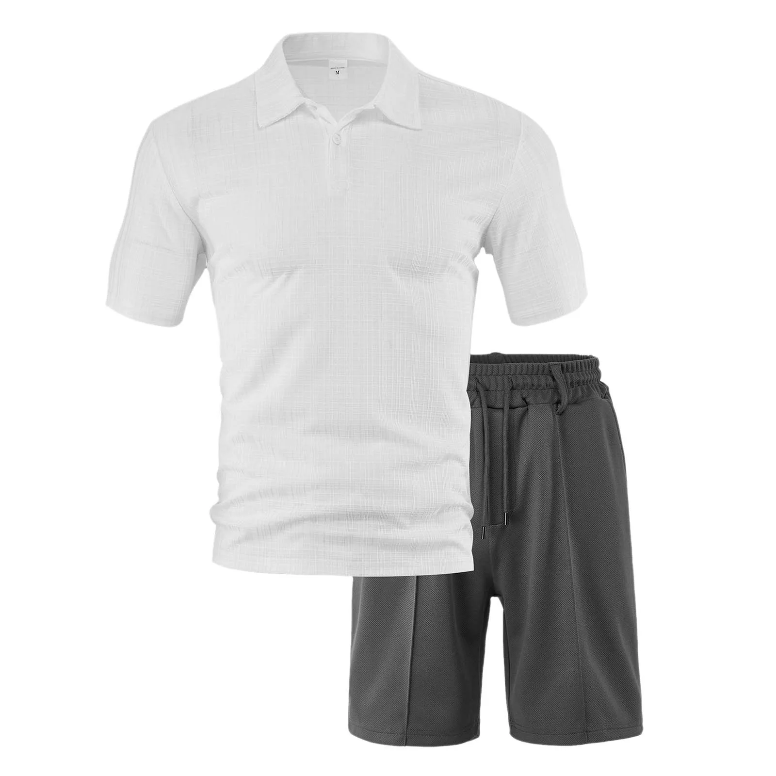 

Tailo Suits for Men Mens Athleisure Sports Polyester Imitation Linen Checkered Lapel Shirt Set Crazy Suit Jackets for Men