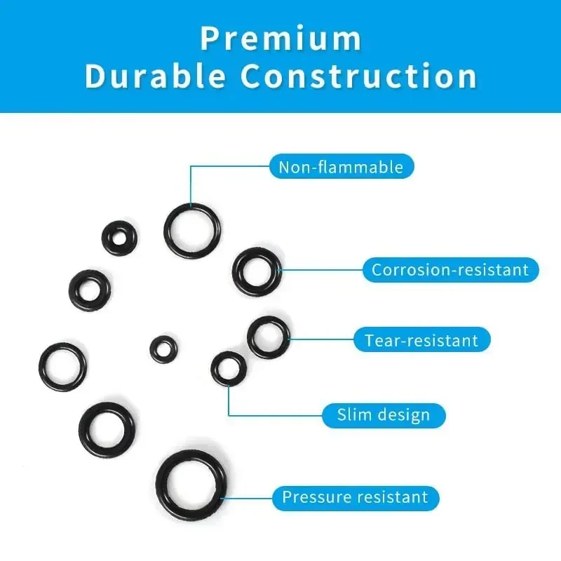 Kit de joints toriques en caoutchouc, joint Neria, WieshammWasher, tuyau de réparation, immunisation de voiture, accessoires pneumatiques, ensemble