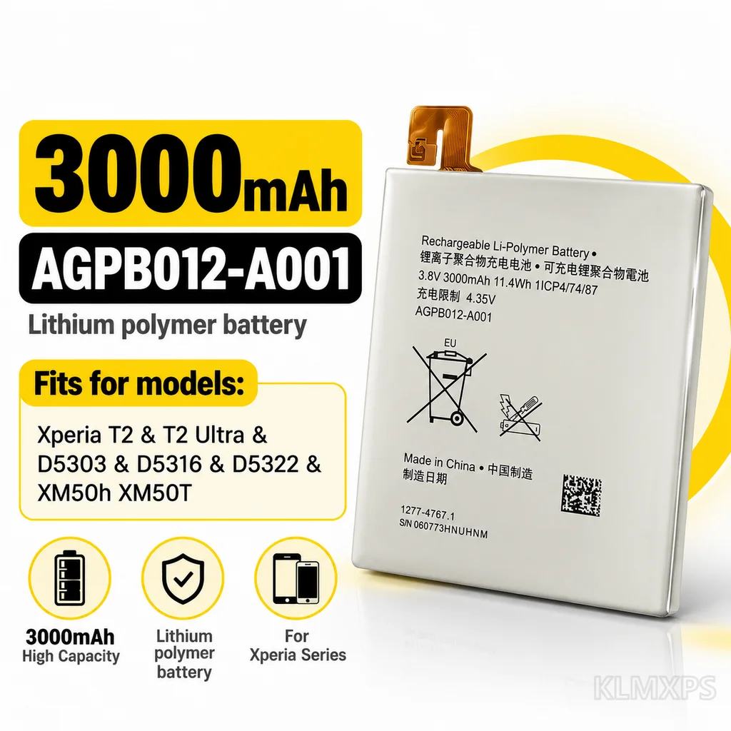 AGPB012-A001 Replacement Phone Battery for Sony Xperia T2 Ultra D5303 D5316 D5322 XM50h XM50T