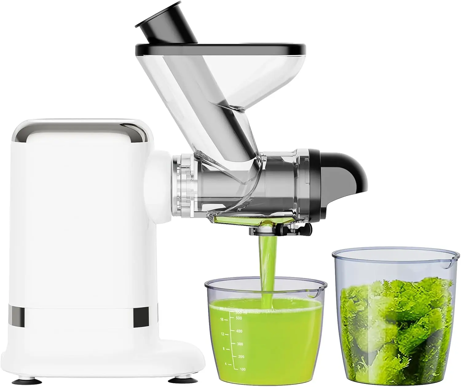 

Cold Press Juicer with Dual Feed Chute, 75dB Quiet, Overheat Protection for Fruits and Vegetables