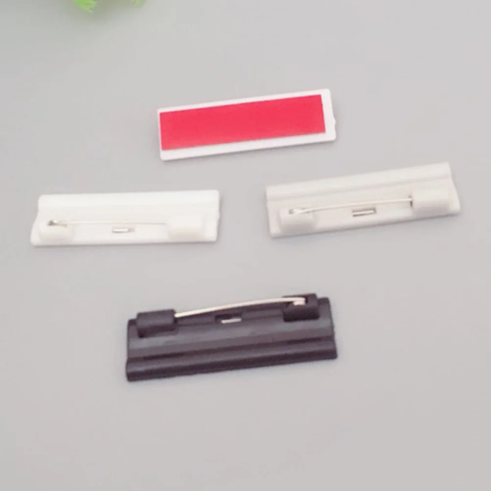 

50Pcs Name Tag Pin Backs Self-Adhesive Safety Pins for Id Badges Worker Number Craft DIY Badge Holder Office Hospital Factory