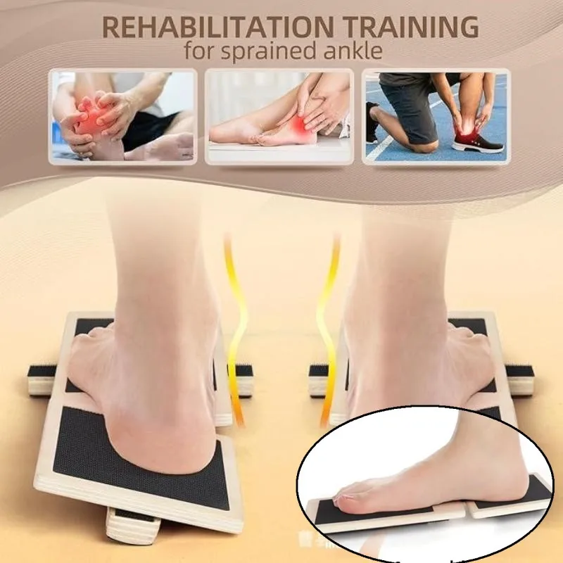Physio Recovery Wobble Board; Rutschfest, Ein-Fuß-Haltungstraining; Knöchel-Willitude-Handler, Holzdesign