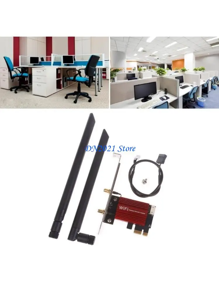 

F3KE Dual Band 2.4G/5Ghz Wifi For Intel 7260AC Wireless 7260 802.11ac 867Mbps WIFI Bluetooth-compatible Card with Antenna