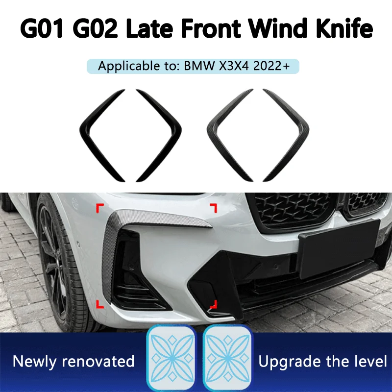 

Подходит для BMW x3 g01 x4 g02 LCI M Sport 2022 + передняя ветрозащитная наклейка на автомобиль, высококачественные модифицированные детали