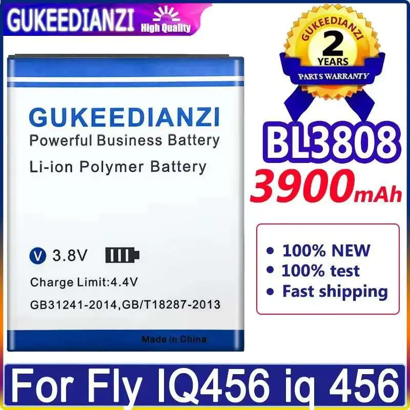 

For Fly IQ456 IQ 456 BL3808 BL 3808 Mobile Phone Battery 3900Mah High Compatibility