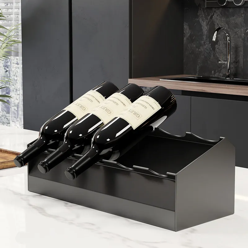 Light luxury red wine shelf ornament simple household inverted wine cabinet shelf creative wine bottle holder display stand