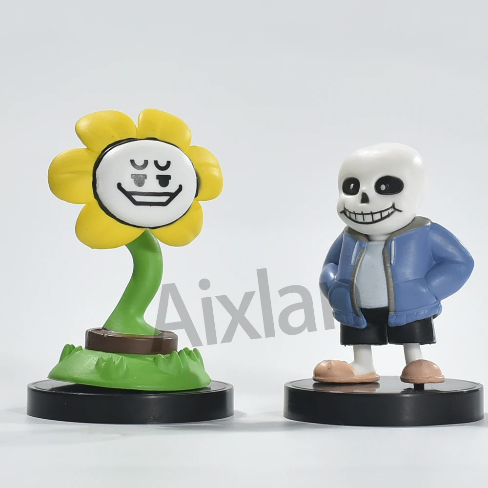 Aixlan UNDERTALE Figure Flowey Sans Q Version PVC Action Figure Amine Birthday Gift Collectible Figurine