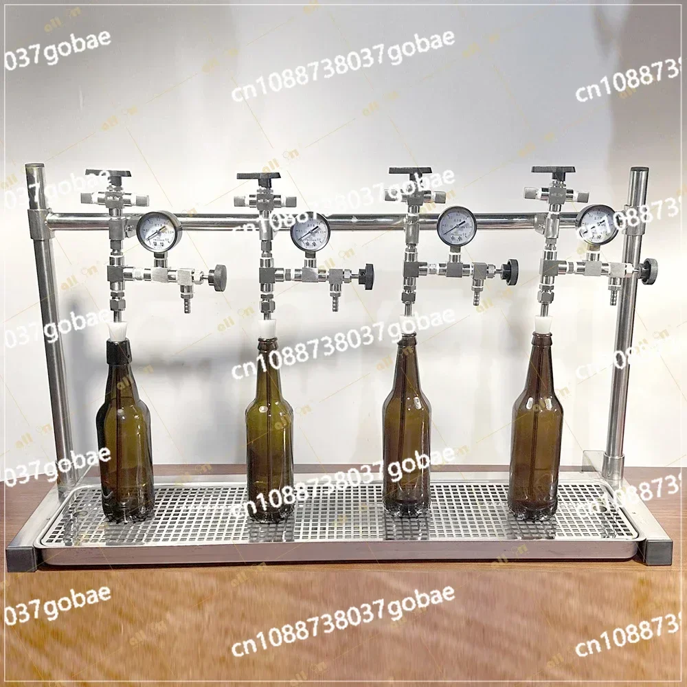 All in Brew Micro Brewery Low Cost 4 Head Counter Pressure Beer Bottle Filler Isobaric Beer Manual Bottle Filling Machine