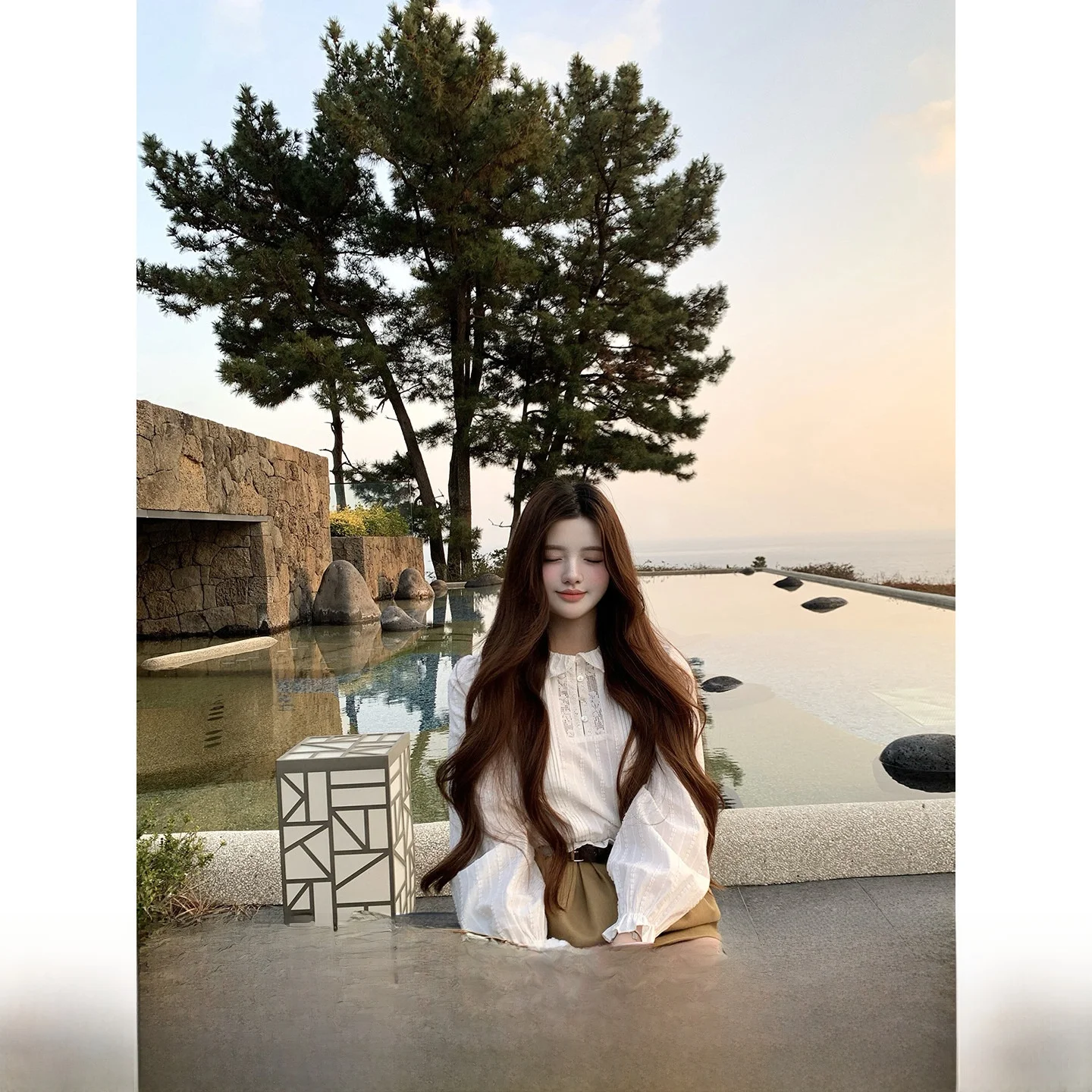 

Lily Rosemary Oxygen Sense Doll ort irt Spring Collection Casual Sle Long Sve Flip Collar Women's ort irt