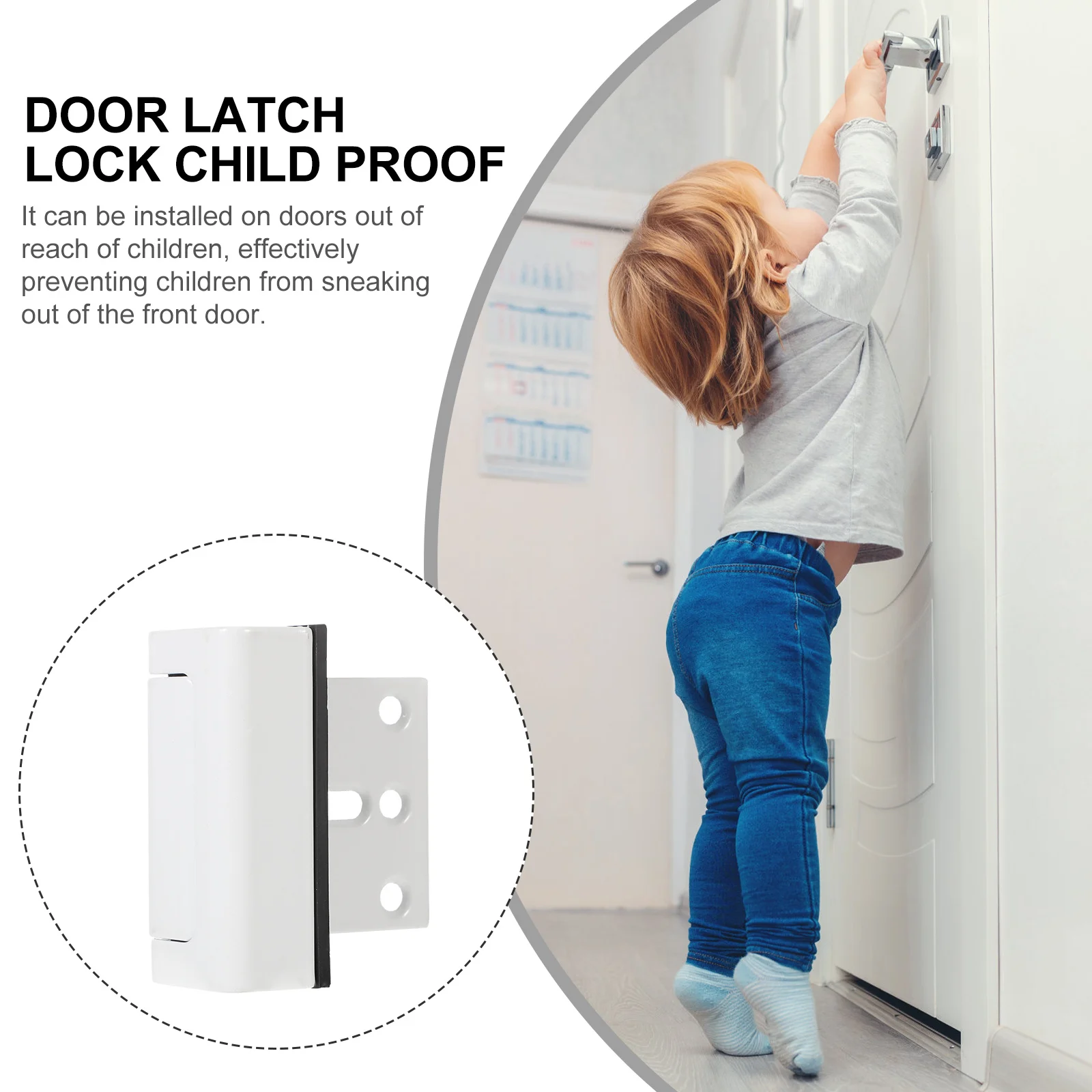 Cerradura de seguridad de alta resistencia, pestillo a prueba de fuerza de 800 libras para cerrojo de seguridad frontal, pestillo de cerradura de puerta alternativa