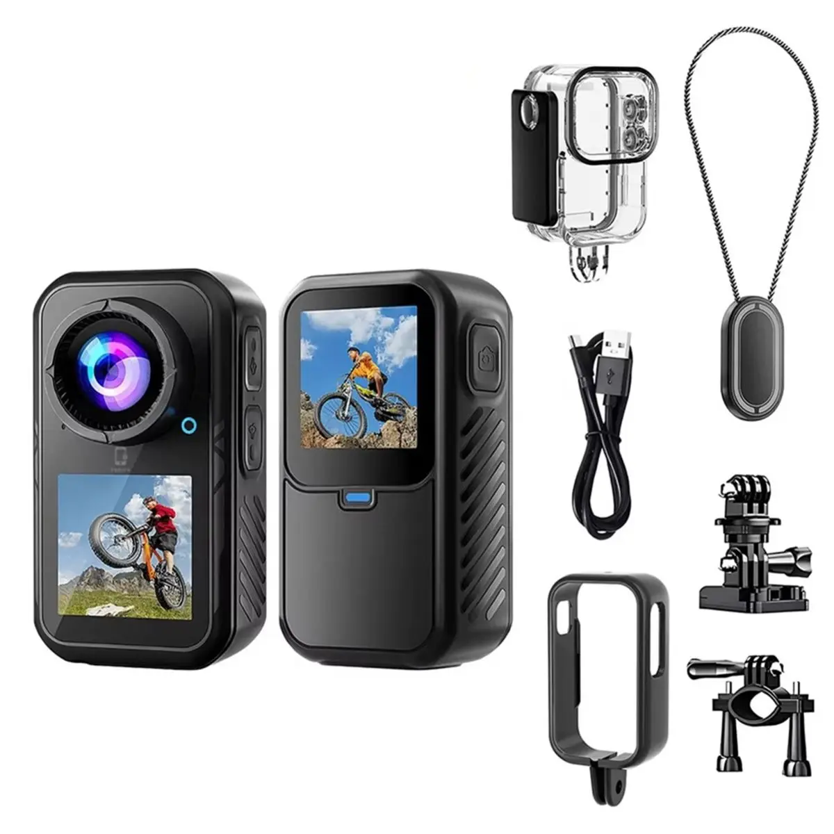 A61P 5K Thumb Camera Anti-Shake WiFi Action Camera 5X ZOOM Touchscreen Vlog Body Cam Outdoor Pocket Bicycle Video Recorder