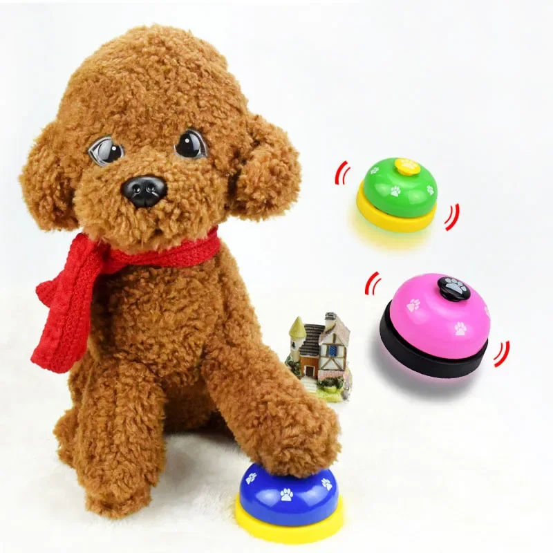 

Dog Toys Dog Training Bell Called Dinner Small Bell Footprint Ring Dog Bells For Teddy Puppy Pet Call Pet Training Ring